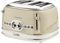 Ariete 0156/03 Retro Style 4 Slice Toaster with 2 Slice Control, 6 Browning Levels and Removable Crumb Tray, Cool Touch Sides, Non-Slip Feet, Vintage Design, Beige