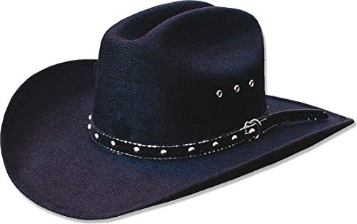 STARS & STRIPES Tucson Black Hut – Formstabiler mexikanischer Western-Cowboyhut