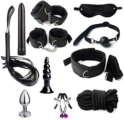 Bondaje Adul't SM Bondage Kit Aumentar la Felicidad Sexual Especial Atado Encuadernación Nylon Kits para Parejas Adultos, 11 Piezas Pareja Kits De Juguete