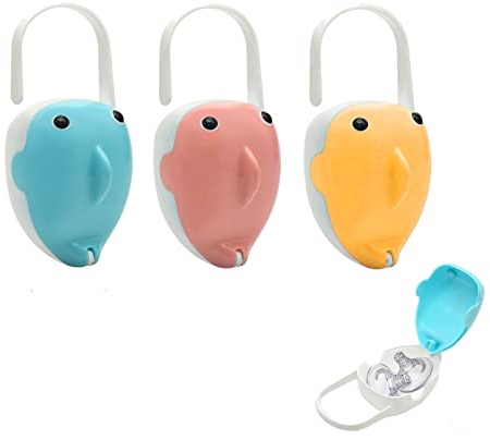 3 Pcs Schnuller Aufbewahrungsbox, Tragbare Staubdichte Baby-Schnullerbox für Baby Neugeborene Reise Aufbewahrungsbox für Die Tägliche Aufbewahrung von Schnullern 3 Farben(Zufällige Farbe)