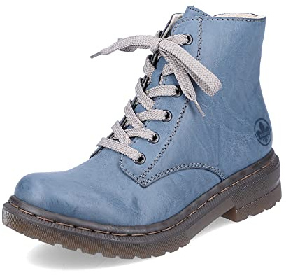 Rieker Women Boots 78240, Ladies Lace-up Boots,lace-up Boots,Half Boots,Lacing,Blue (Blau / 14),38 EU / 5 UK