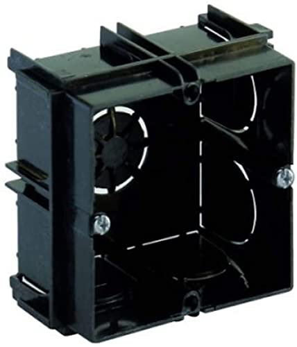 MJCC - Lot de 6 boîtes encastrées électriques, universel 65 x 65 x 40 mm, noir, plastique, à visser, simple, non résistant à l'eau, 6 boîtes et mécanismes inclus