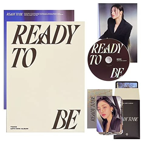 TWICE - 12th Mini Album [READY TO BE] (BE Ver.) Photobook + CD-R + Folded Poster + Postcard + Message Photocard + Photocard + Photocard Set + Poster + 1 PVC Card