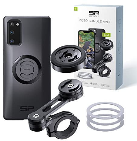 SP CONNECT Moto Bundle mit Anti Vibration Module | SPC+ | kompatibel mit Samsung S20 | Handyhalter für Motorrad Bike Moped Roller | Gadget Halterung für Navi