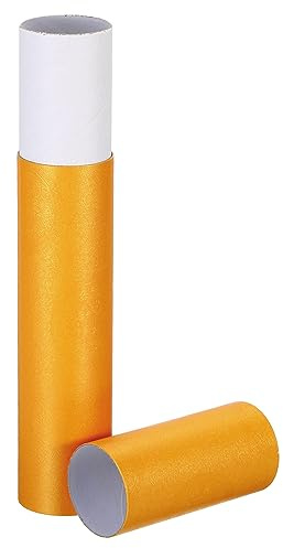 PATIKIL 2 Pouce x 13 Pouce Affiche Tube, Photo Stockage Tube Calligraphie Peinture Tubes Poste Tubes pour Papier Art dossier, Jaune