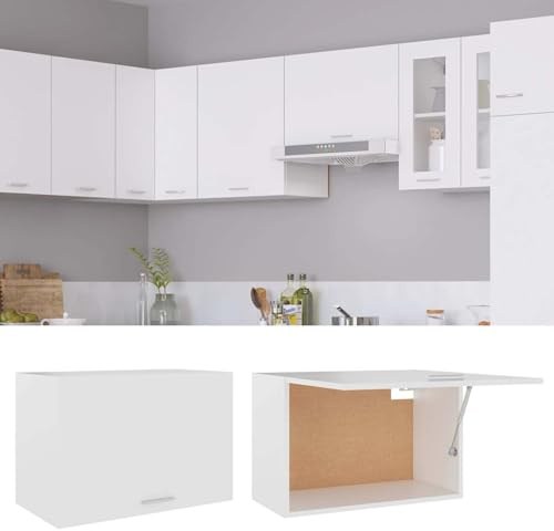 Rantry Mueble de pared para cocina, mueble de baño, suspendido, para cocina, armario suspendido, para cocina, armario suspendido, color blanco, 60 x 31 x 40 cm, de madera multicapa