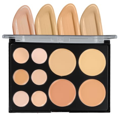 Litinliv 10 Farben Concealer Palette Abdeckcreme Cream Abdeckstift, Ultra Cover Creme Contour Set Make-up Palette zum Abdecken, Highlighten und Konturieren