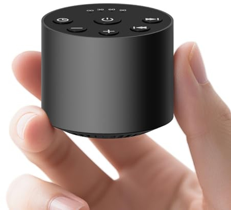 Color Noise Sleep White Noise Portable Sound Machines with 30 Soothing Sounds 32 Levels Volume Compact 4 Timer Options Auto-Off and Memory Function for Travel Home Everyone