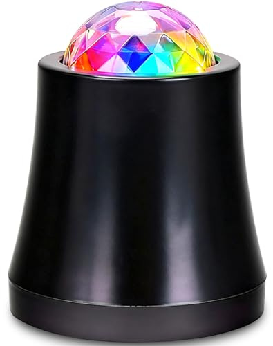 300g Vinyl Record Weight Stabilizer with LED Ambient Light, Premium Metal Turntable Weight with Protective Pad, Boosts Sound Quality, 2 Modes 10 Light Patterns, Type-C Cable for LP Record Player-Black