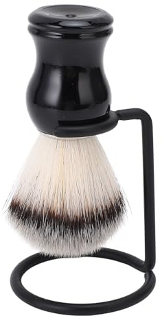 Fyearfly Juego de Brochas de Afeitar, Juego de Herramientas para el Cuidado de la Barba para Hombres, Brocha de Afeitar con Soporte, Brocha de Afeitar con Soporte para Crema de Afeitar,