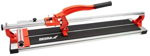 Dedra Fliesenschneider, manuelle Fliesenschneidmaschine, 600 mm, 60 cm, mit Kugellager, Führungsschiene mit „X“-Profil, Aluminium-Chassis, mit gummierter Arbeitsplatte