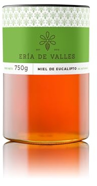 Ería de Valles – Miele di eucalipto naturale al 100% delle Asturie – Aroma floreale e fresco, sapore delicato e persistente – Miele grezzo fatto a mano (750 g)