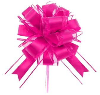LifgWas Fiocco regalo rosa grande (25 cm), nastro regalo con fiocco rosa per imballaggio, matrimonio, compleanno, Natale