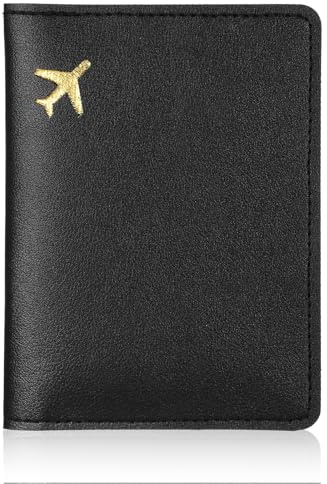 Qianyu Funda para pasaporte de piel sintética, funda impermeable para pasaporte, cartera de viaje para pasaporte, accesorio de viaje, tarjeta de embarque, tarjeta de crédito, tarjetas de visita