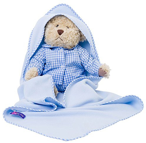 FRILLY LILY BLUE SNUGGLE FLEECE BLANKET FOR DOLLS AND BEARS FROM