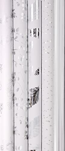 Clairefontaine 211825C - Un rouleau papier cadeau Premium Blanc 2mx70 cm 80g, - Motif aléatoire