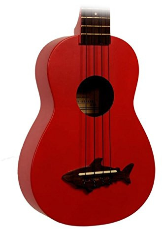 Kala - MK-SS/RED -Ukulele Soprano Bambini Adulti e Principianti, Ukulele Scuola Media in ABS per Musicisti Esperti/Nuovi, Custodia Inclusa, Strumenti Musicali Bambini a Corda, Satinato colorato