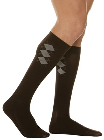 Relaxsan 820B (Marrone 5-XL) Calzini Compressione Graduata 18-22 mmHg Cotone con Soletta Massaggiante