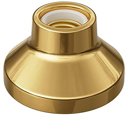 ledscom.de Plafoniera/porta lampada ELEKTRA, porcellana, oro lucido, 1x E27 max. 300W