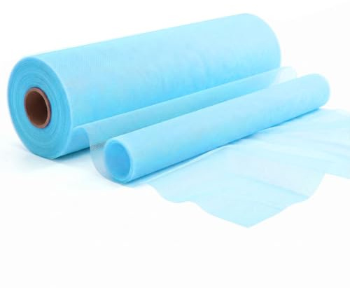 Rullar av Tyll Blue 30cm x 92M, EUBSWA Rullar av Tylltyg för Bordslöpare Till Bröllopsbord Tutu Festen Dekoration