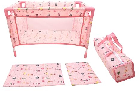 Peterkin DOLLSWORLD from Travel carry cot with quilt, pillow and travel bag - Suitable for dolls up to 46cm (18), assembled cot measures 53 x 32 x 32cm. - Dolls & Accessories - Ages 3+