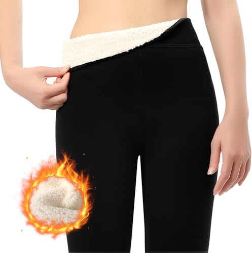 Comfyouth fleecefodrade termiska leggings för flickor 4-13 år vinter fleece fodrade byxor tjocka varma bomullsbyxor
