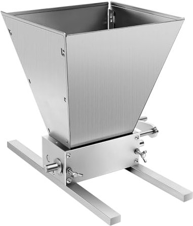 PUDLOR Mulino per cereali,2 Milling Stili In Acciaio Inox 1,06 Galloni Imbuto Macina Commerciale Grano Grano Grano Mill Manuale Con Distanza Regolabile Rulli Adatto Per Macinare Orzo