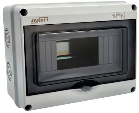 Jandei - Tableau électrique pour extérieur 8 modules Couvercle translucide