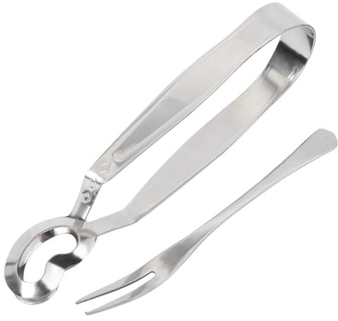 Cabilock 2piezas Pinzas y Tenedor Para Caracoles Inoxidable Multipropósito Para Vajilla Uso Doméstico Hotel