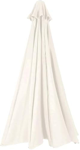 ILiemao Telo di Ricambio per Ombrellone da Giardino 8 Stecche/6 Stecche 3.5/3.0/3.30/2.7/2.5/2.30m Copertura Esterno Baldacchino Solo Tettuccio Impermeabile(Beige Bianco,8 Ribs 3.5m)