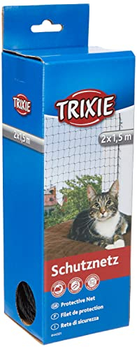 Trixie Filet de Protection 2 × 1,5 m Noir pour Chat