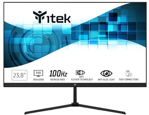 Itek Monitor GWF - 23.8 FLAT, FHD 1920x1080, VA, 100Hz, 16:9, 5ms, HDMI, VGA, Speaker, LBL, Slim, Frameless