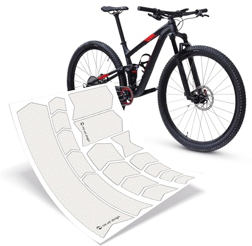 Riesel Design® Frame:Tape 3000 Fahrrad Rahmenschutz - Stylische Fahrrad Schutzfolie/Selbstklebende Fahrradschutzfolien/MTB Rahmenschutzfolie als Kratzschutz (Clear)