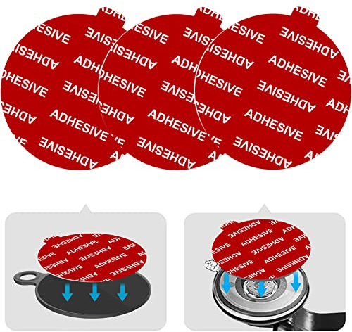 Dashboard Pad Mounting Disk Sticky Adhesive Replacement Kit, PKYAA 3pcs 2.76(70mm) Circle Heat Resistant Double-Sided Stickers for Suction Cup Car Phone Holder Disc & Windshield Dash Cam