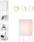 BBHome Modern Stehlampe mit Holzregal, 3 Farbtemperatur Dimmbar LED Hölzern Standlampe für das Wohnzimmer, Schlafzimmer, Büro und Andere Zimmer, 9W Glühbirne Enthalten (Weiß)