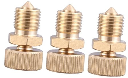 PartyKindom 3pcs High Pressure Bleeder Valve Air Compressor Accessories 30mpa Copper Air Bleed Screw Replacement Safety Release Vent Valve for Compressor Maintenance
