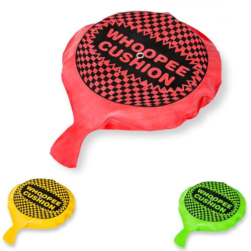 Self Inflating Whoopee Cushion - Colour Sent at Random, Novelty Prank Item, Fart Noise Jokes, Ideal Joke Gift or Stocking Filler for Girls and Boys, Party Bag Fillers for Kids