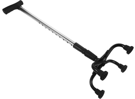 NULYLU Faltbarer Gehstock Aus Edelstahl Für Senioren Höhenverstellbar Anti-rutsch Stabiler Vierbeiniger Spazierstock Für Sichere Mobilität Im Alltag Und Beim Reisen