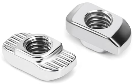 QIMEI-SHOP Dadi a T M6 Dado T-Scanalatura Testa a Martello Acciaio al Carbonio per Profili Alluminio 3030 con Scanalatura da 8mm 40 Pezzi