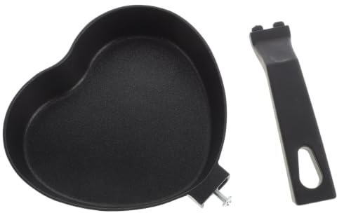 OSALADI Nonstick-stekpanna för pannkakor och omeletter 28 x 15 cm | Hjärtformad, non-stick-beläggning, lämplig för att göra crêpes, Maifan-stenmaterial, kompatibel med induktionsstekpanna