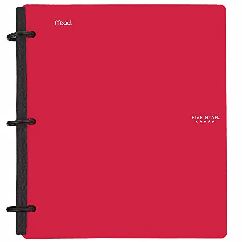 Five Star Flex Hybrid NoteBinder, Notizbuch und Ringhefter in einem rot