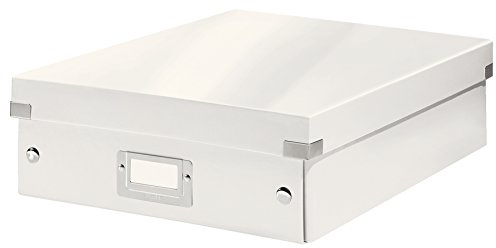 Leitz WOW Click and Store Förvaringsbox med avdelare, medium, vit, 60580001