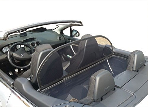 Déflecteur de vent pliable avec fermeture rapide - noir pour Peugeot 308CC Décapotable | Filet Anti-Remous Coupe | Déflecteur d'air