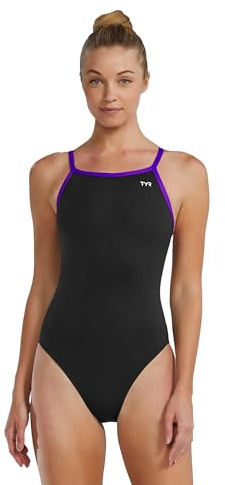 TYR Women's Durafast Elite Diamondfit Hexa One Piece Swimsuit Black/Purple