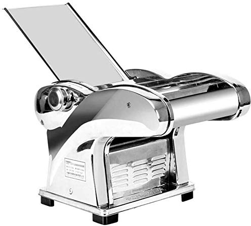 Electric Pasta Machine, Stainless Steel Pasta Maker Roller Machine, 4 Knives Noodle Machine, Commercial Dough Sheeter Dumpling Maker Noodle Cutter