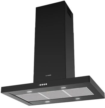 FABER Cappa aspirante a isola STILO COMFORT ISOLA BK MATT 90-325.0618.792, nero opaco