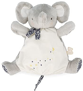 KALOO - Piccole canzoni - Puppetta elefante grigio - Peluche pupazzo a mano 24 cm - Gioco di risveglio - Dalla nascita, K210004