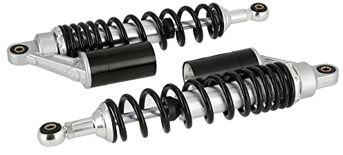 Set: Tuning-Federbeine 360mm, mit externen Ausgleichsbehälter, Schwarz/Schwarz - für Simson S50, S51, S70