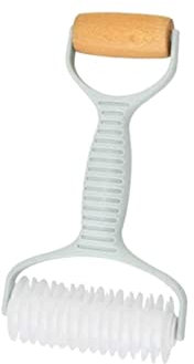 SMIDD Cesta para Asar a la Parrilla con Cilindro de Mall 2 en 1 Barra de harina Multifuncional Pasta Rodillo de Doble Cabeza Rejilla de Pizza Herramientas de Cocina (Color : 04)