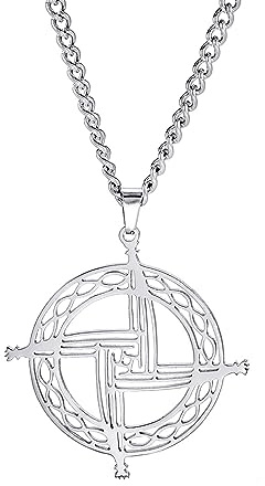 UNIFT Collar con colgante de cruz de Santa Brígida de acero inoxidable irlandés tradicional celta de Santa Brígida, joyería religiosa con talismán, Acero inoxidable, No es una piedra preciosa